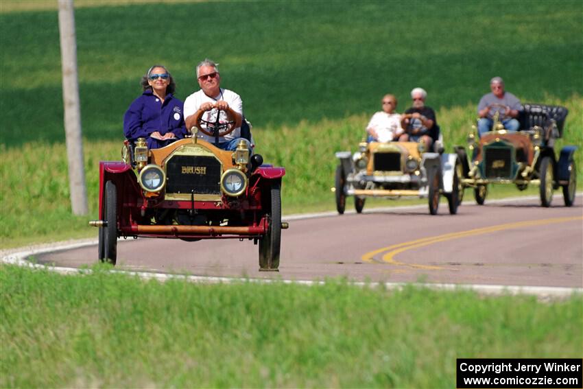 Paul Schaefer's 1909 Brush, James Vasel's 1911 Brush Model E and Pat McDivitt's 1906 Ford Model F