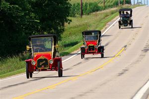 John Stoffel's 1910 Buick Model 14, Stuff Tyler's 1910 Maxwell and Charlie Tyler's 1907 Franklin