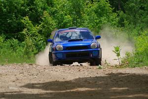 Jimmy Pelizzari / Bryce Proseus Subaru WRX on SS1, Camp 3 North.