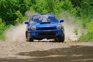 Jimmy Pelizzari / Bryce Proseus Subaru WRX on SS1, Camp 3 North.