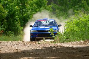 Connor Himes / Aleut Hatfield Subaru Impreza on SS1, Camp 3 North.