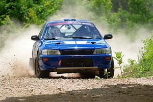 Connor Himes / Aleut Hatfield Subaru Impreza on SS1, Camp 3 North.
