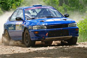 Connor Himes / Aleut Hatfield Subaru Impreza on SS1, Camp 3 North.