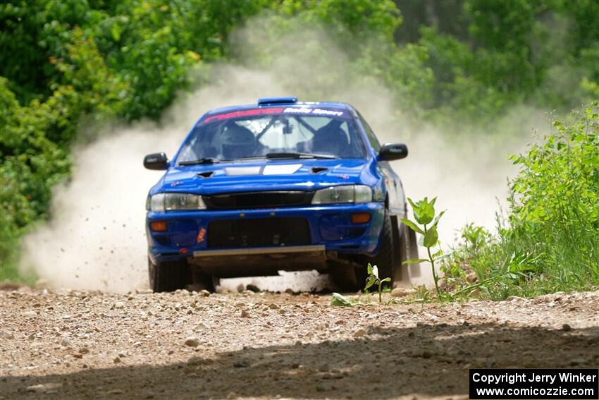 Connor Himes / Aleut Hatfield Subaru Impreza on SS1, Camp 3 North.