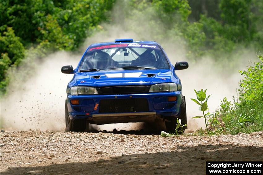 Connor Himes / Aleut Hatfield Subaru Impreza on SS1, Camp 3 North.