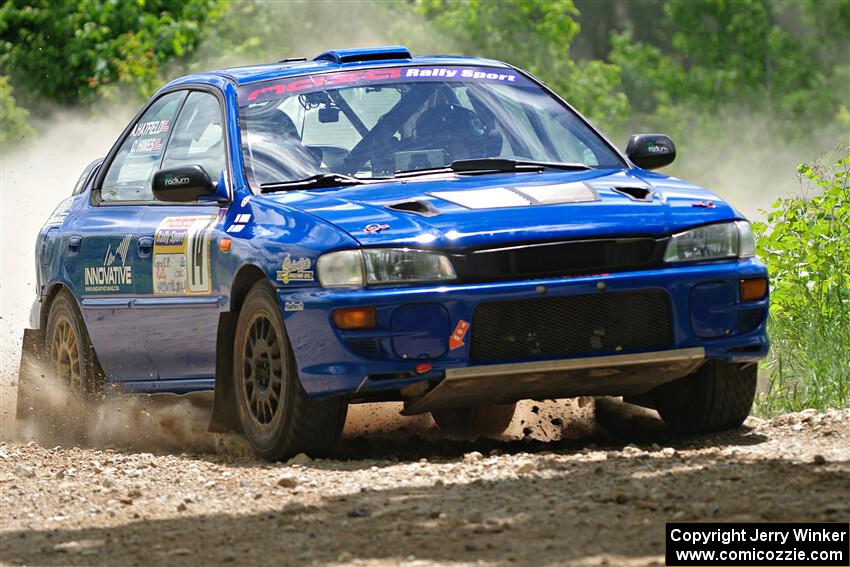 Connor Himes / Aleut Hatfield Subaru Impreza on SS1, Camp 3 North.