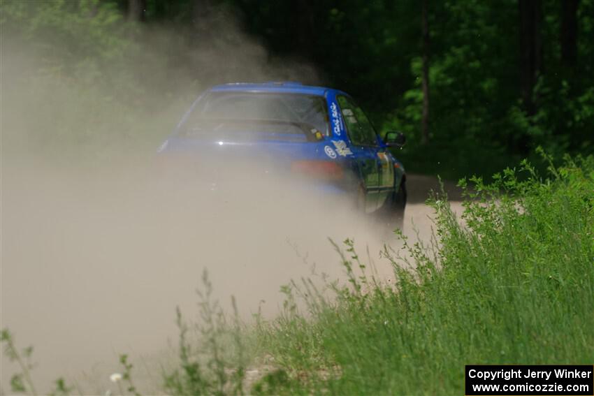 Connor Himes / Aleut Hatfield Subaru Impreza on SS1, Camp 3 North.