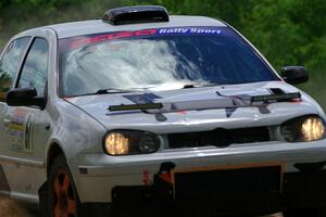 John Gusmano / Zack Goldstein VW GTI on SS1, Camp 3 North.