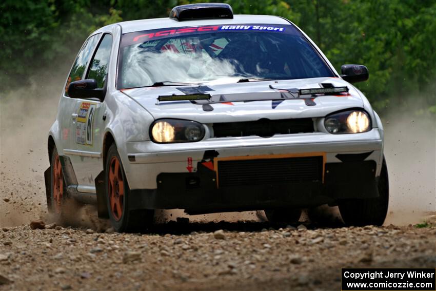 John Gusmano / Zack Goldstein VW GTI on SS1, Camp 3 North.