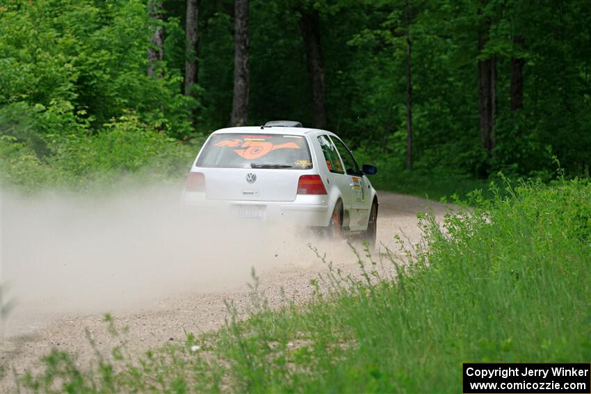 John Gusmano / Zack Goldstein VW GTI on SS1, Camp 3 North.