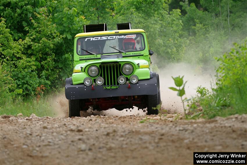Mike Purzycki / Matt Wernette Jeep Scrambler on SS1, Camp 3 North.
