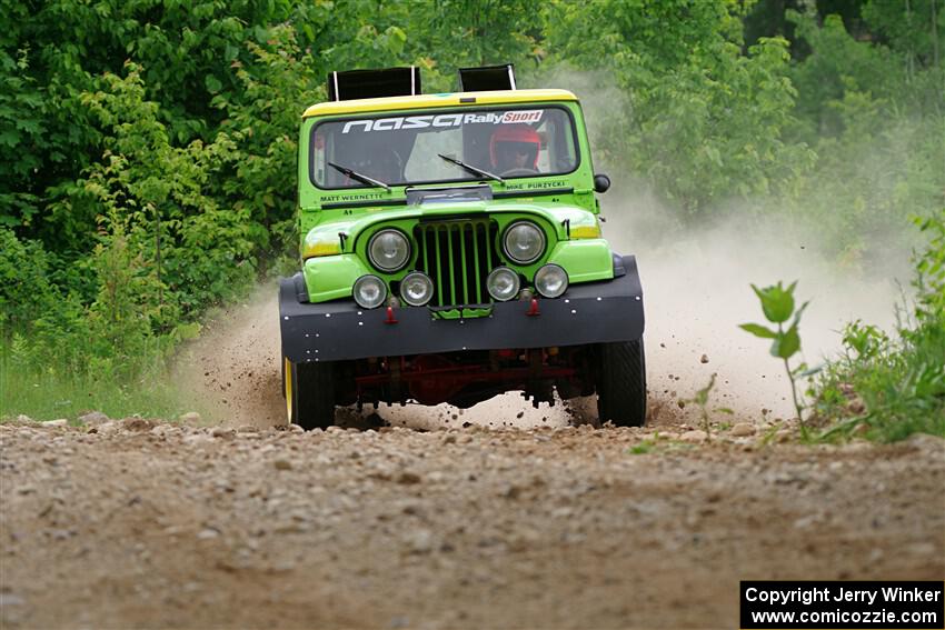 Mike Purzycki / Matt Wernette Jeep Scrambler on SS1, Camp 3 North.
