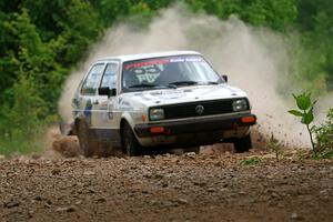 Heath Shively / Shanti Witt VW Golf on SS1, Camp 3 North.