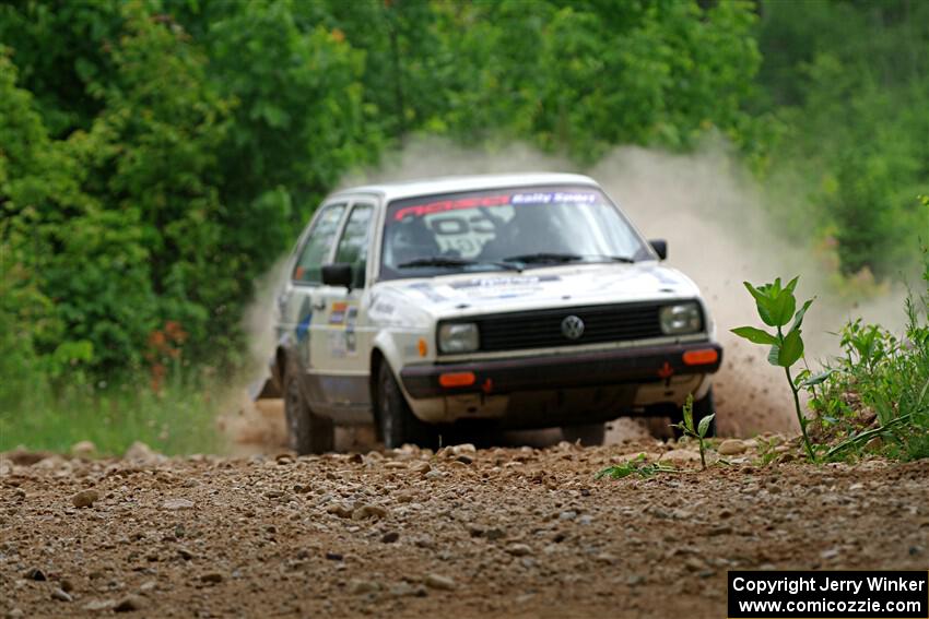 Heath Shively / Shanti Witt VW Golf on SS1, Camp 3 North.