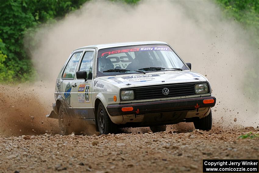 Heath Shively / Shanti Witt VW Golf on SS1, Camp 3 North.