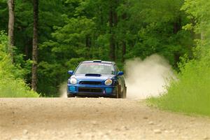 Jimmy Pelizzari / Bryce Proseus Subaru WRX on SS2, Skunk Creek.