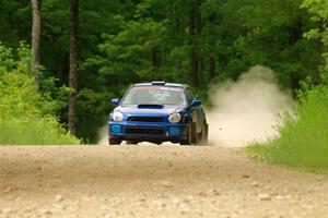 Jimmy Pelizzari / Bryce Proseus Subaru WRX on SS2, Skunk Creek.