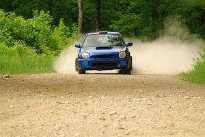 Jimmy Pelizzari / Bryce Proseus Subaru WRX on SS2, Skunk Creek.