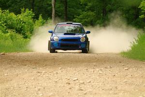 Jimmy Pelizzari / Bryce Proseus Subaru WRX on SS2, Skunk Creek.