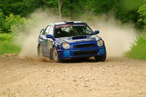 Jimmy Pelizzari / Bryce Proseus Subaru WRX on SS2, Skunk Creek.