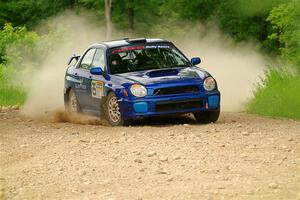 Jimmy Pelizzari / Bryce Proseus Subaru WRX on SS2, Skunk Creek.