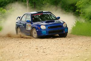 Jimmy Pelizzari / Bryce Proseus Subaru WRX on SS2, Skunk Creek.