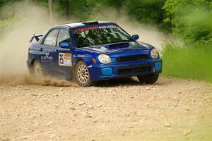 Jimmy Pelizzari / Bryce Proseus Subaru WRX on SS2, Skunk Creek.
