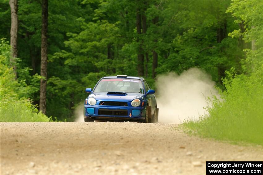 Jimmy Pelizzari / Bryce Proseus Subaru WRX on SS2, Skunk Creek.
