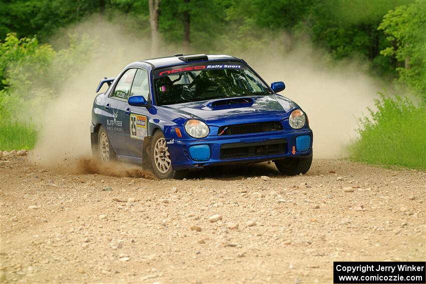 Jimmy Pelizzari / Bryce Proseus Subaru WRX on SS2, Skunk Creek.
