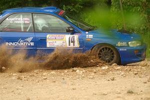 Connor Himes / Aleut Hatfield Subaru Impreza on SS2, Skunk Creek.