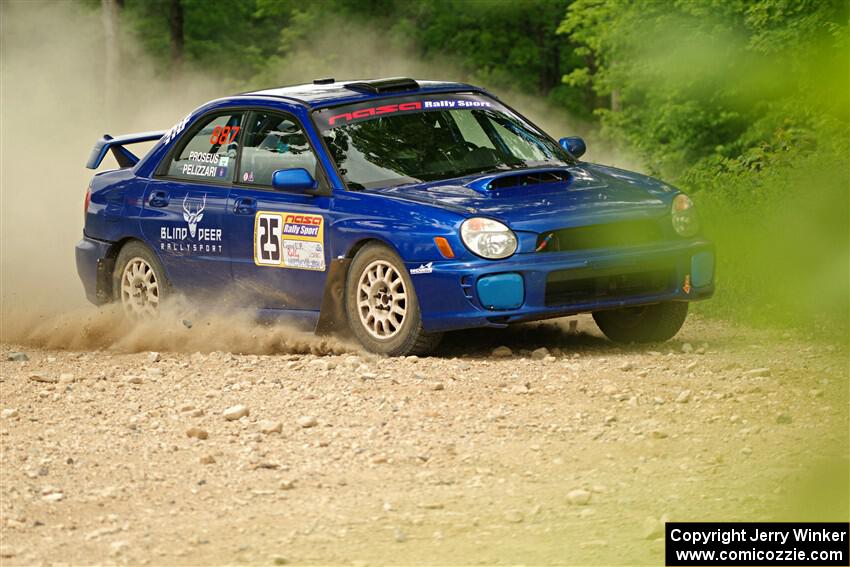 Jimmy Pelizzari / Bryce Proseus Subaru WRX on SS2, Skunk Creek.
