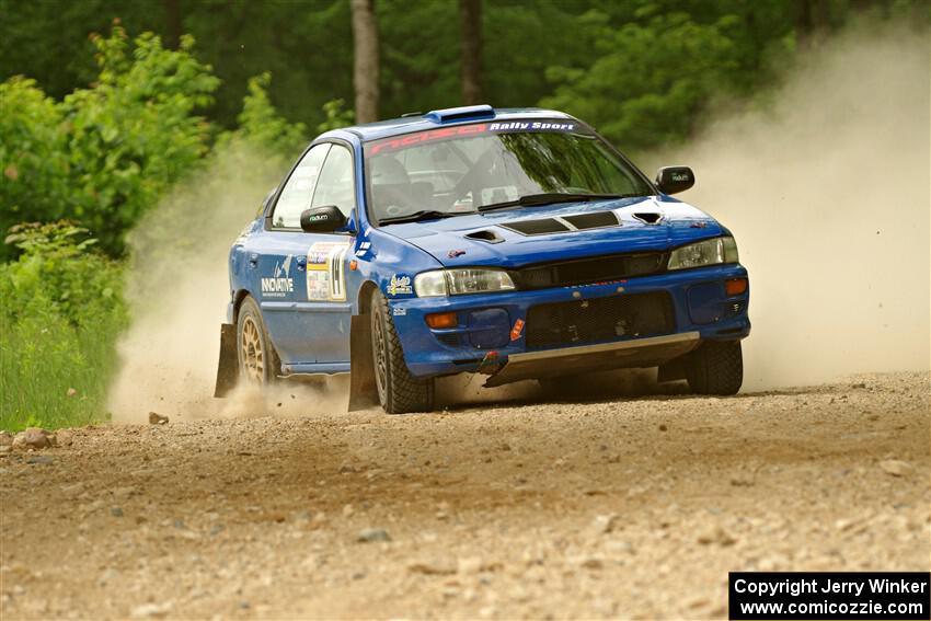 Connor Himes / Aleut Hatfield Subaru Impreza on SS2, Skunk Creek.
