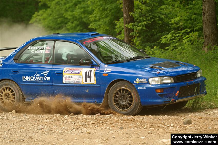 Connor Himes / Aleut Hatfield Subaru Impreza on SS2, Skunk Creek.