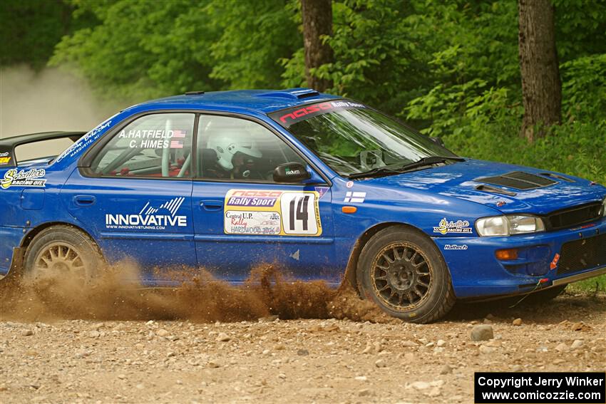 Connor Himes / Aleut Hatfield Subaru Impreza on SS2, Skunk Creek.