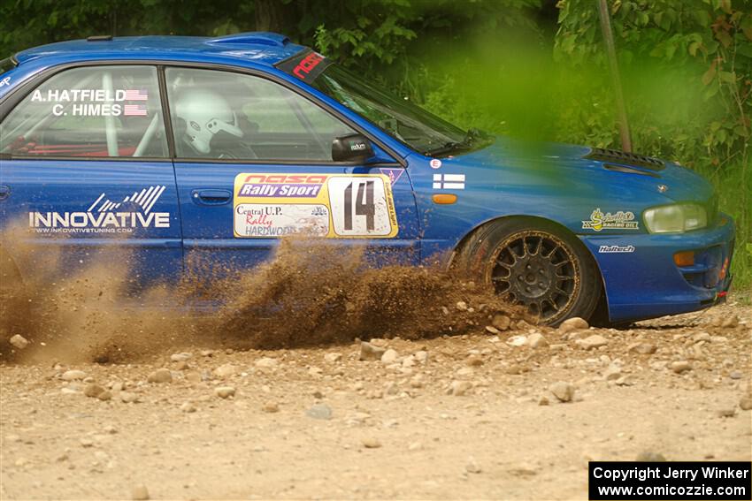 Connor Himes / Aleut Hatfield Subaru Impreza on SS2, Skunk Creek.