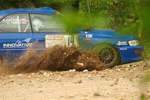Connor Himes / Aleut Hatfield Subaru Impreza on SS2, Skunk Creek.