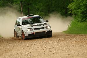 John Gusmano / Zack Goldstein VW GTI on SS2, Skunk Creek.