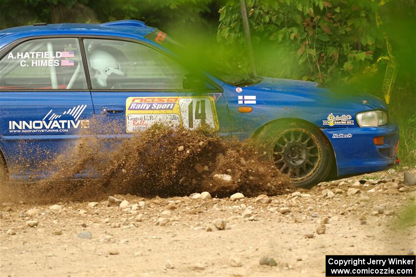 Connor Himes / Aleut Hatfield Subaru Impreza on SS2, Skunk Creek.