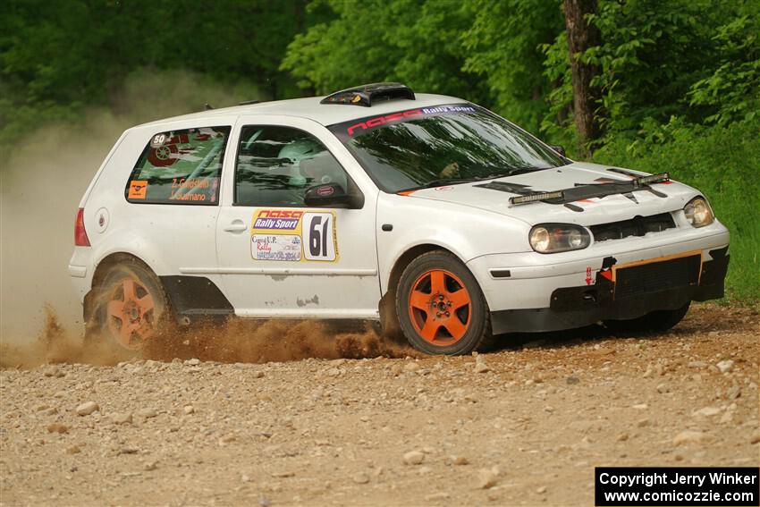 John Gusmano / Zack Goldstein VW GTI on SS2, Skunk Creek.