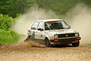 Heath Shively / Shanti Witt VW Golf on SS2, Skunk Creek.