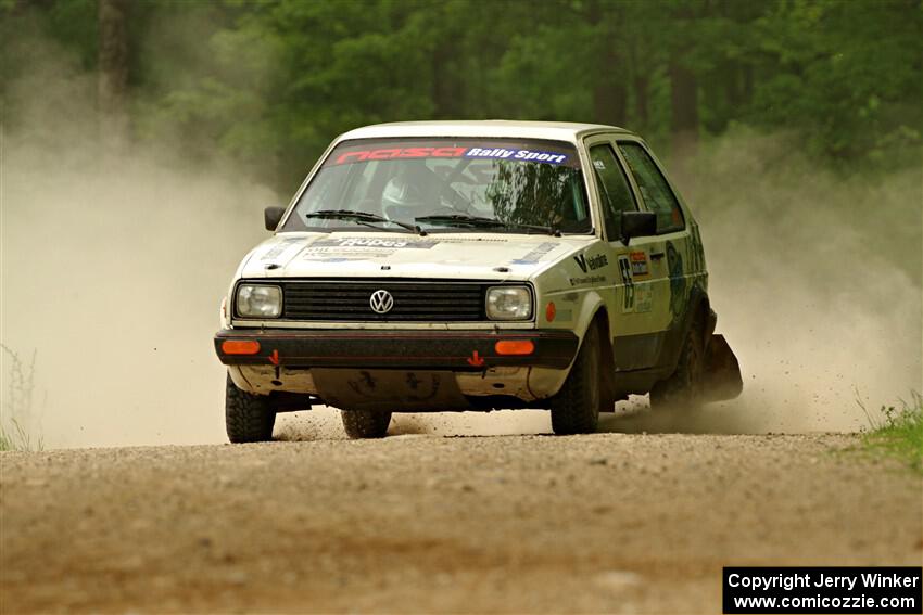 Heath Shively / Shanti Witt VW Golf on SS2, Skunk Creek.
