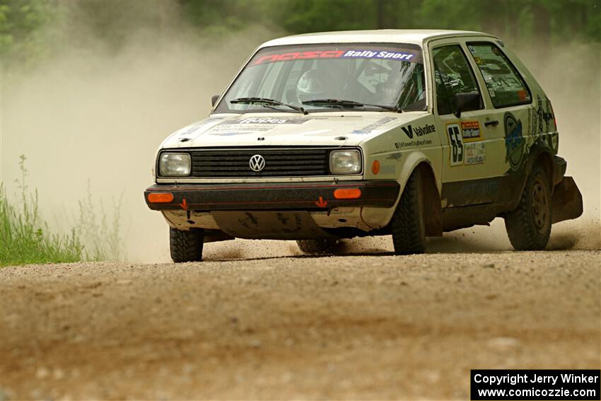Heath Shively / Shanti Witt VW Golf on SS2, Skunk Creek.