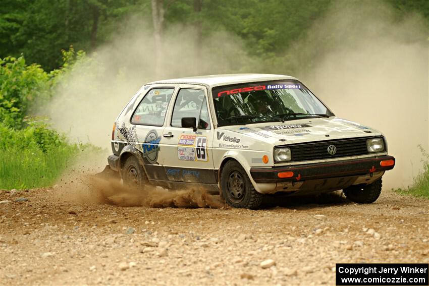Heath Shively / Shanti Witt VW Golf on SS2, Skunk Creek.
