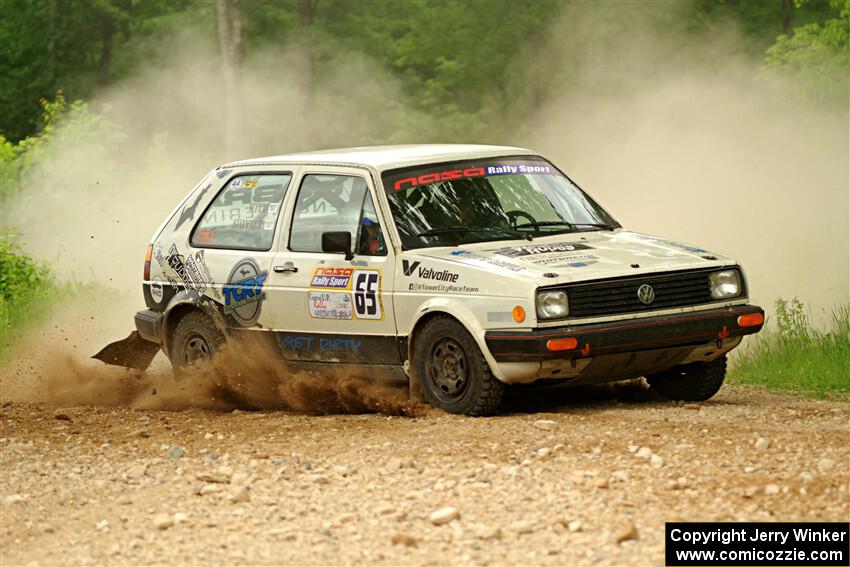 Heath Shively / Shanti Witt VW Golf on SS2, Skunk Creek.