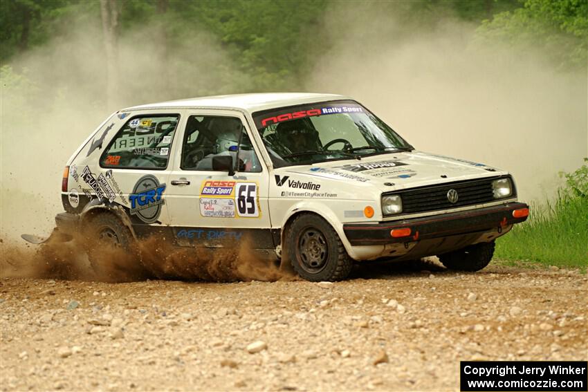 Heath Shively / Shanti Witt VW Golf on SS2, Skunk Creek.