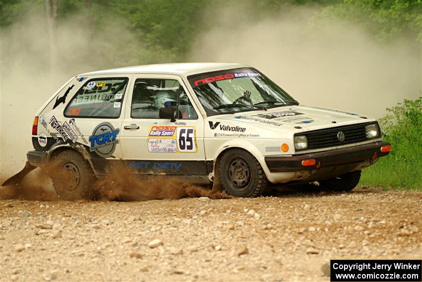 Heath Shively / Shanti Witt VW Golf on SS2, Skunk Creek.