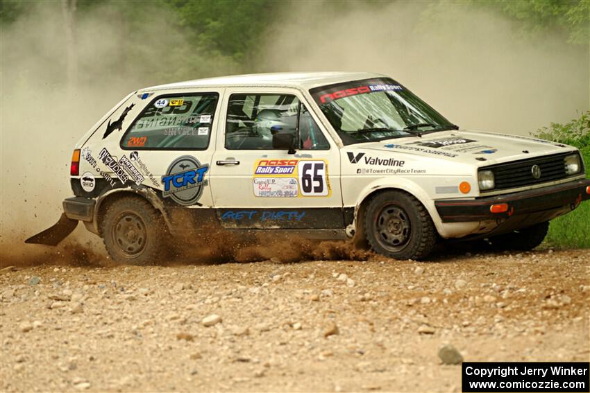 Heath Shively / Shanti Witt VW Golf on SS2, Skunk Creek.