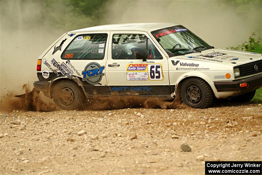 Heath Shively / Shanti Witt VW Golf on SS2, Skunk Creek.