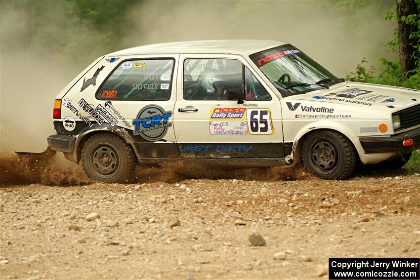 Heath Shively / Shanti Witt VW Golf on SS2, Skunk Creek.