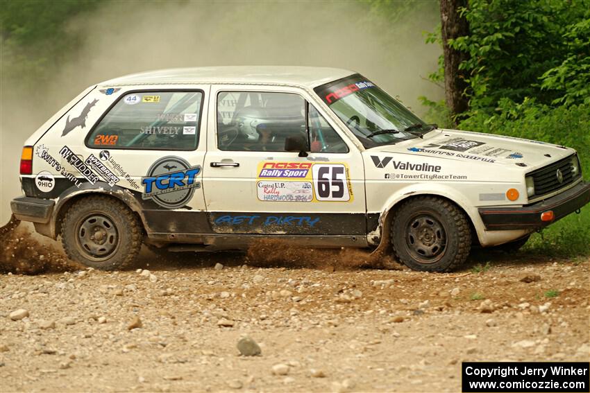 Heath Shively / Shanti Witt VW Golf on SS2, Skunk Creek.